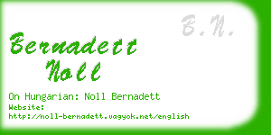 bernadett noll business card